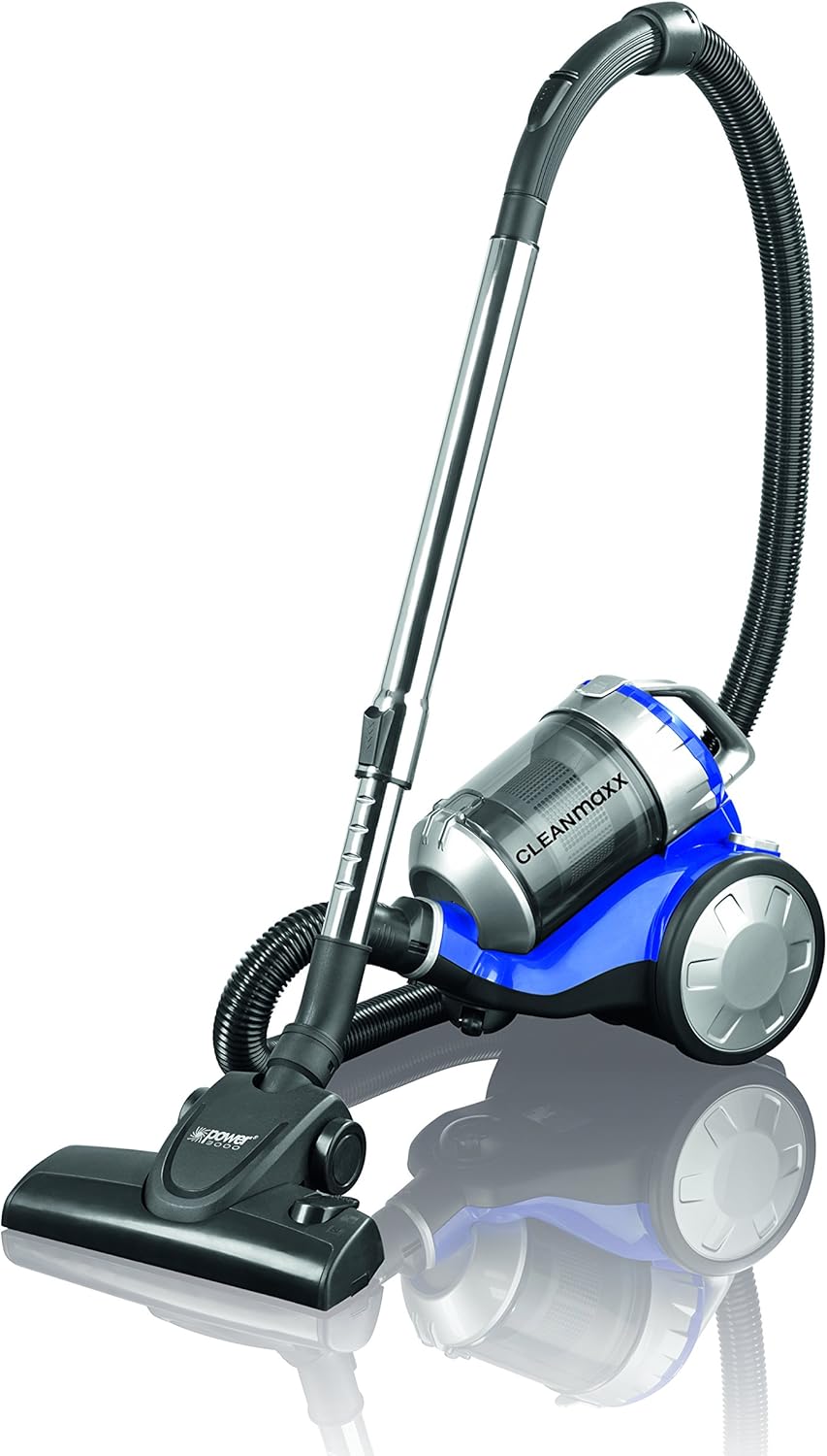 cleanmaxx 09897 Zyklon-Staubsauger | 700 W | Beutellos | Haushaltsreinigung | Power 3000 | Bodenreinigung EEK A++, blau/silber — Ansicht 3