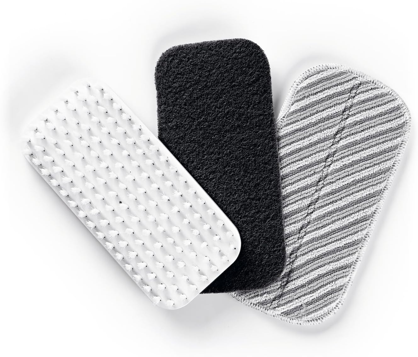 CLEANmaxx 3 Verschiedene Aufsätze | Reinigungsaufsätze zum mühelosen Putzen und Polieren | Mit Klettverschluss einfach wechselbar | Für alle Oberflächen [Scheuer-, Mikrofaser- Pads]