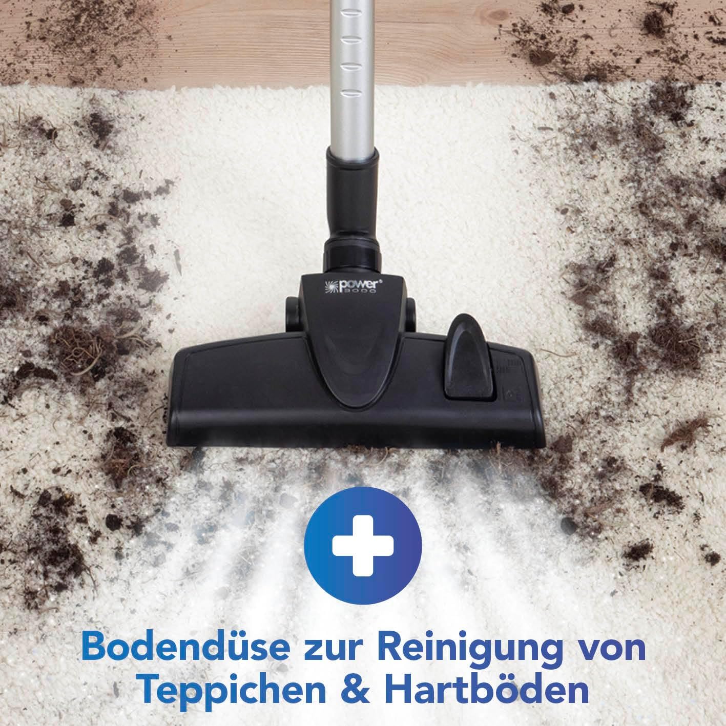 CLEANmaxx AeroTec 400 Akku Staubsauger | kabelloser 2in1 Boden- & Handstaubsauger | beutellos & mit leistungsstarkem 400 Watt Motor | 35 Minuten Akkulaufzeit| Inkl. EPA-11-Filter & Wandhalterung — Ansicht 5