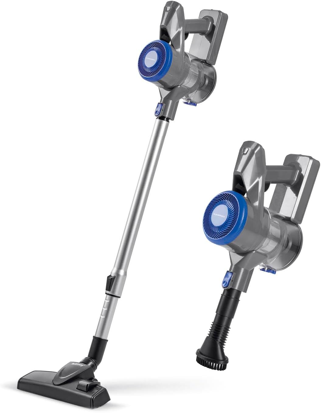 CLEANmaxx AeroTec 400 Akku Staubsauger | kabelloser 2in1 Boden- & Handstaubsauger | beutellos & mit leistungsstarkem 400 Watt Motor | 35 Minuten Akkulaufzeit| Inkl. EPA-11-Filter & Wandhalterung