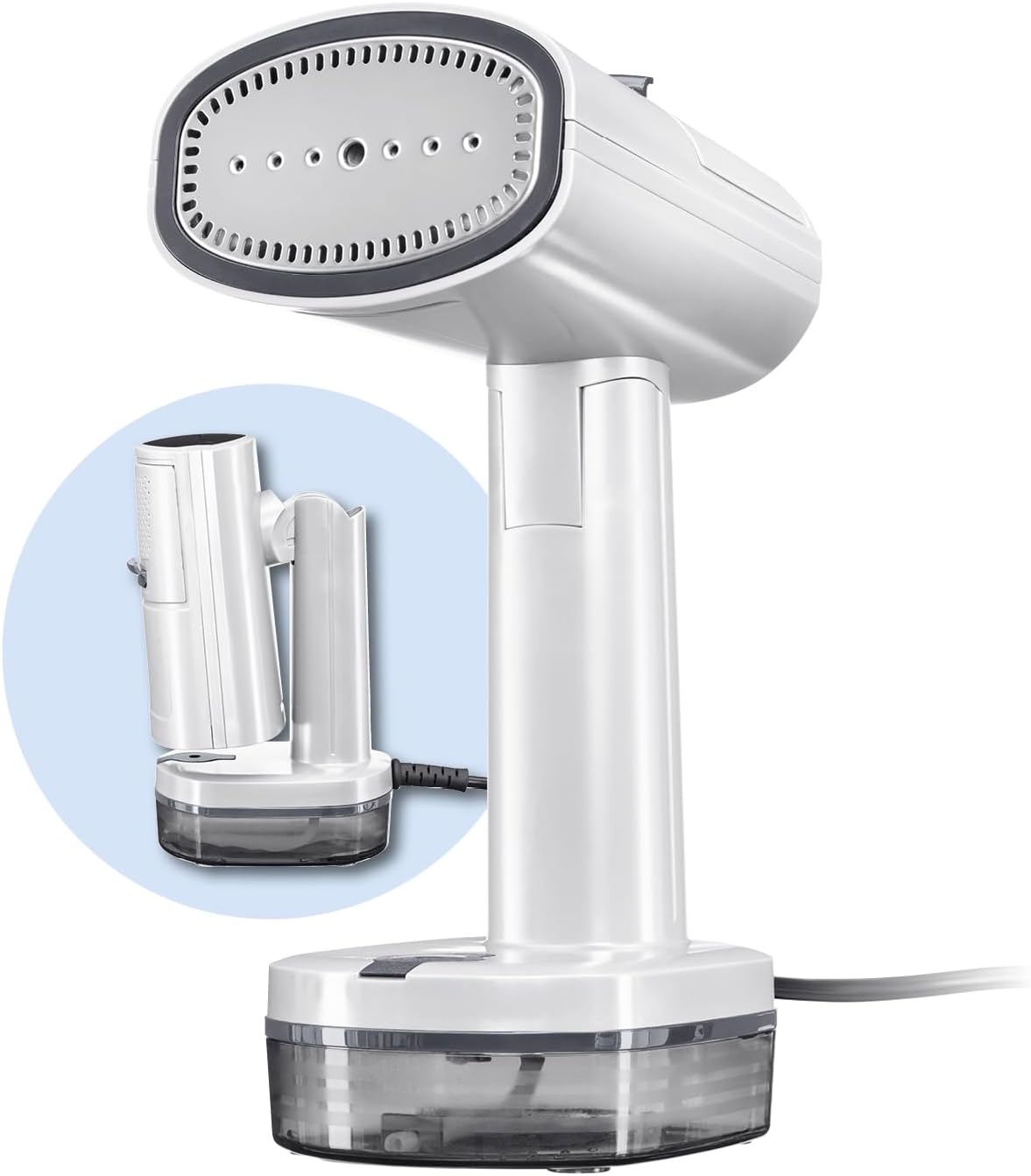 CLEANmaxx AeroTech 4000 Dampfglätter 3in1 | Steamer mit Ansaugfunktion | Reisebügeleisen mit Pro-Glättetechnologie | Dampfbürste für Kleidung – mit 3 Modi & 2 Saugstufen | für alle bügelbaren Stoffe