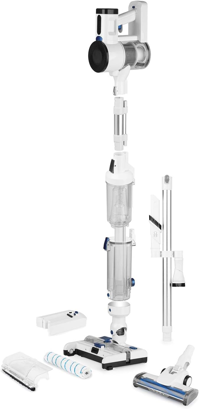 CLEANmaxx AKKU-BODENREINIGUNGSSYSTEM NASS & TROCKEN | 3-in-1 Reinigung für makellose Böden | Kabelloser Handstaubsauger, kraftvoller Bodenstaubsauger und elektrischer Wischmopp — Ansicht 2