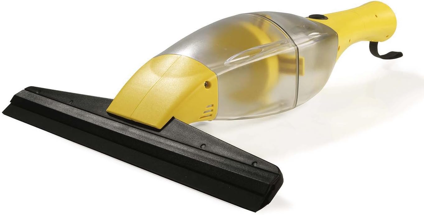 CLEANmaxx Akku-Fensterreiniger | Streifenfreie Sauberkeit | z.B. für Fenster, Fliesen, Spiegel | Keine Tropfen | Li-Ion Akku 1500 mA |[Gelb]