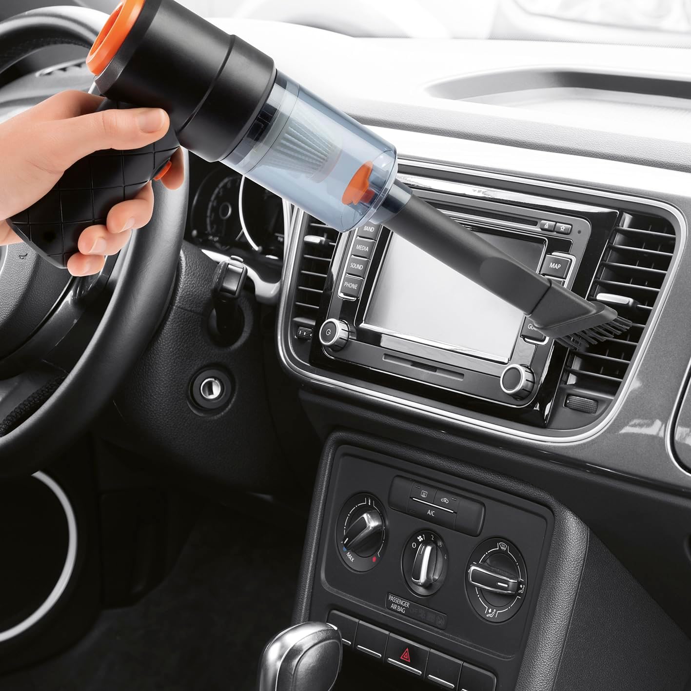 CLEANmaxx Akku-Handstaubsauger im 6-TLG. Set | Kabbelloser & Beutelloser Handsauger | Mit Saug- & Gebläsefunktion | leistungsstarker Akku & leichtes Design | Ideal für das Auto, Krümel & Tierhaare — Ansicht 5