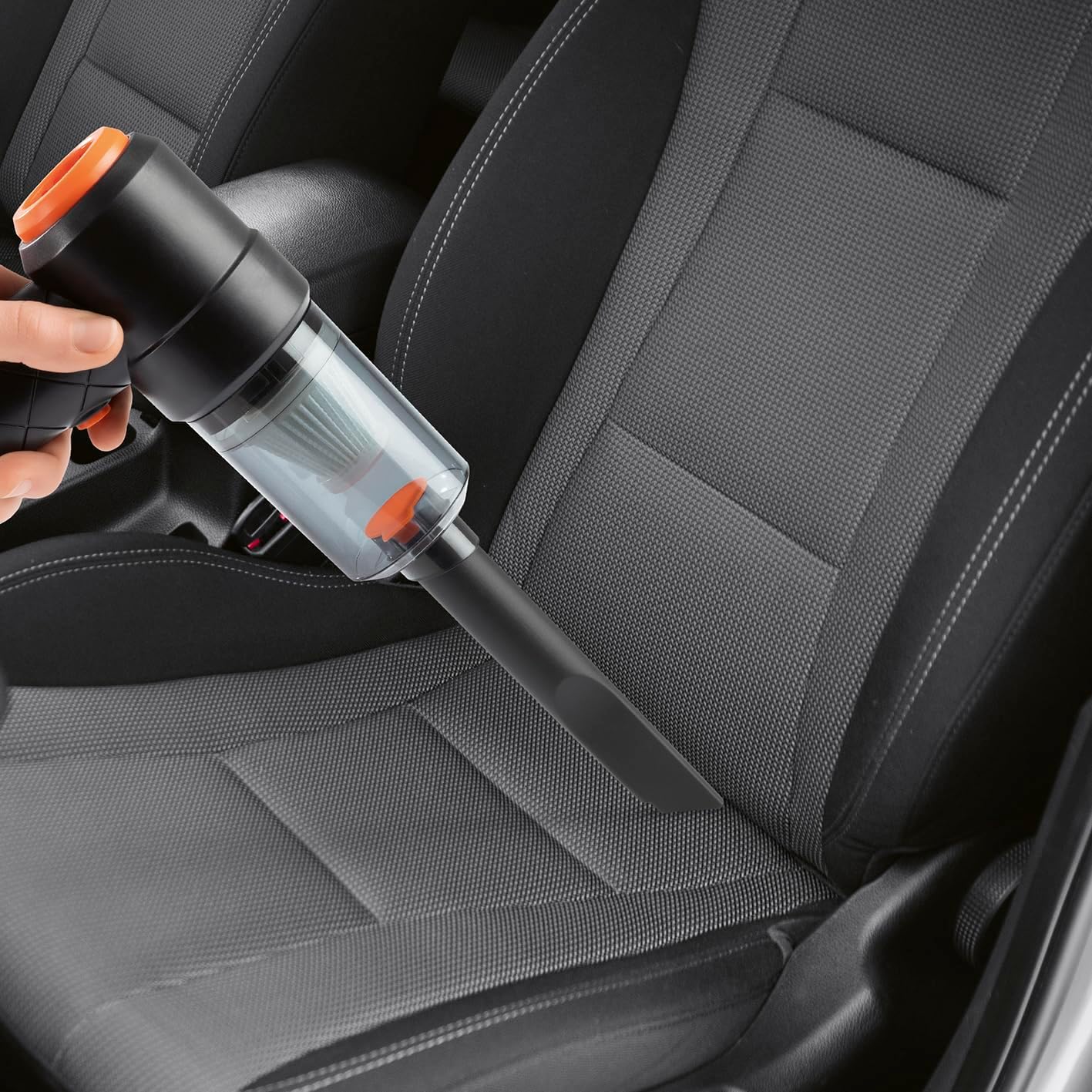CLEANmaxx Akku-Handstaubsauger im 6-TLG. Set | Kabbelloser & Beutelloser Handsauger | Mit Saug- & Gebläsefunktion | leistungsstarker Akku & leichtes Design | Ideal für das Auto, Krümel & Tierhaare — Ansicht 6