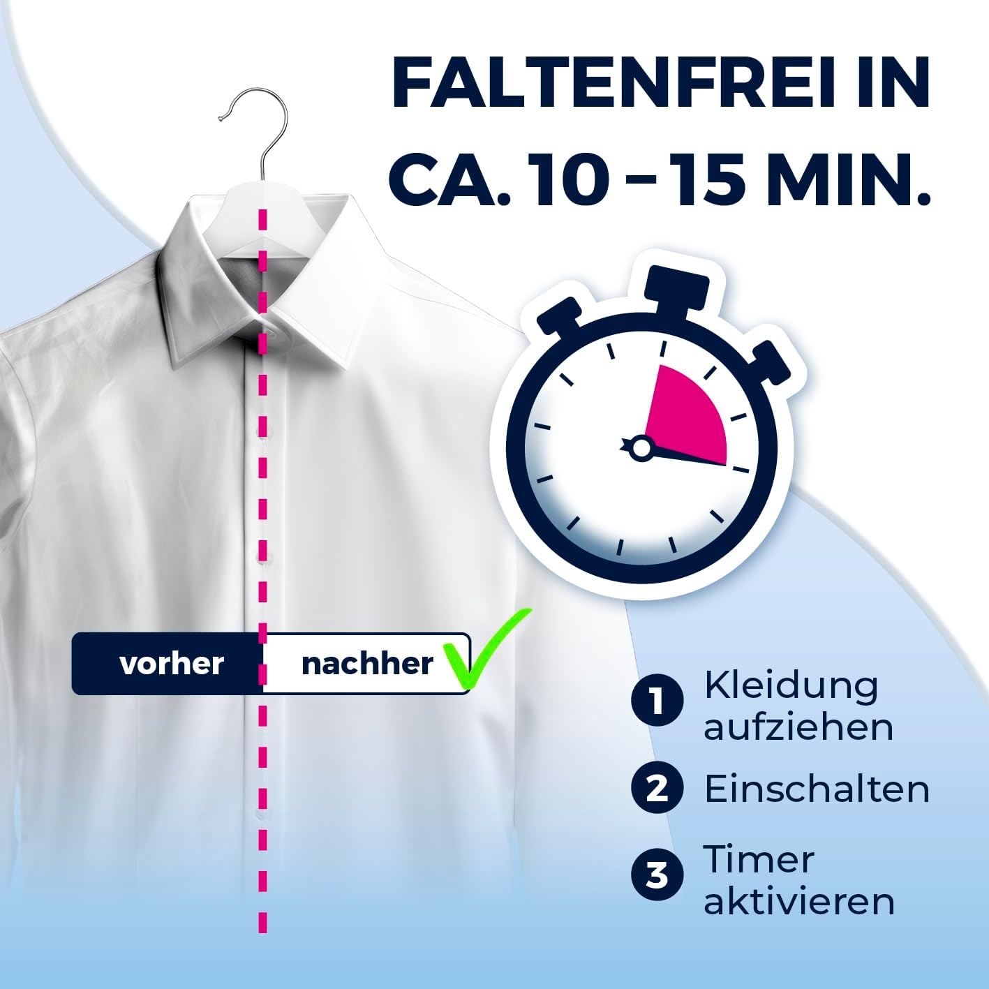 CLEANmaxx automatischer Hemdenbügler mit Dampffunktion inklusive Hosenaufsatz | Innovativer Bügler für Hemden & Blusen, Bügelautomat | Schonender als Wäschetrockner und Bügeleisen — Ansicht 3