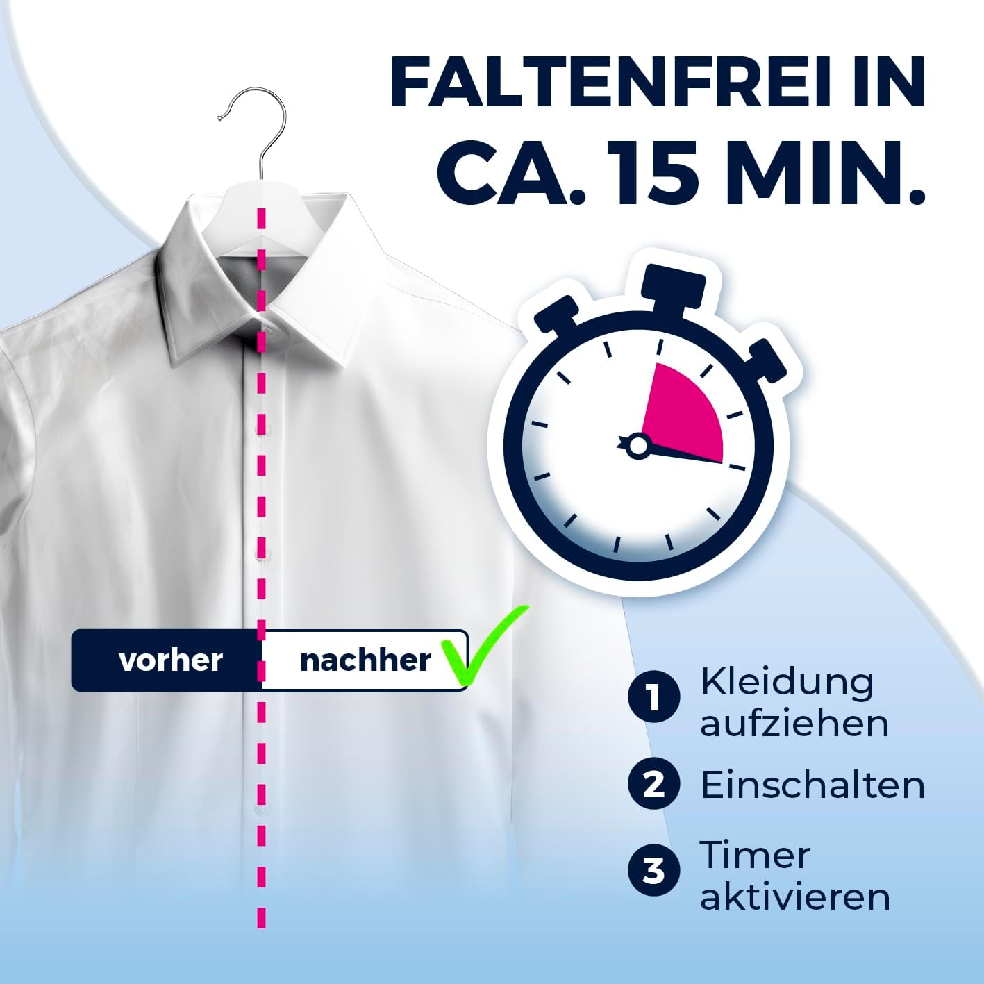 CLEANmaxx automatischer Hemdenbügler PRO KOMPAKT | handlich & platzsparend, ersetzt Bügeleisen & Dampfglätter | Bügelgerät mit Bügelpuppe zum Anhängen an die Tür | für Hemden & Co, schwarz — Ansicht 4