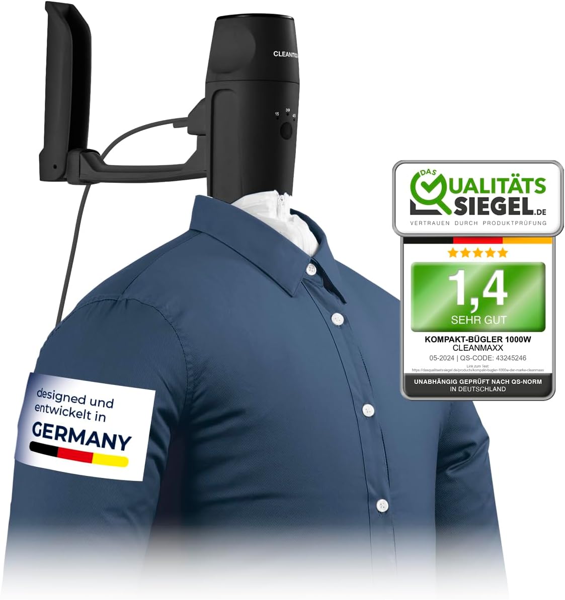 CLEANmaxx automatischer Hemdenbügler PRO KOMPAKT