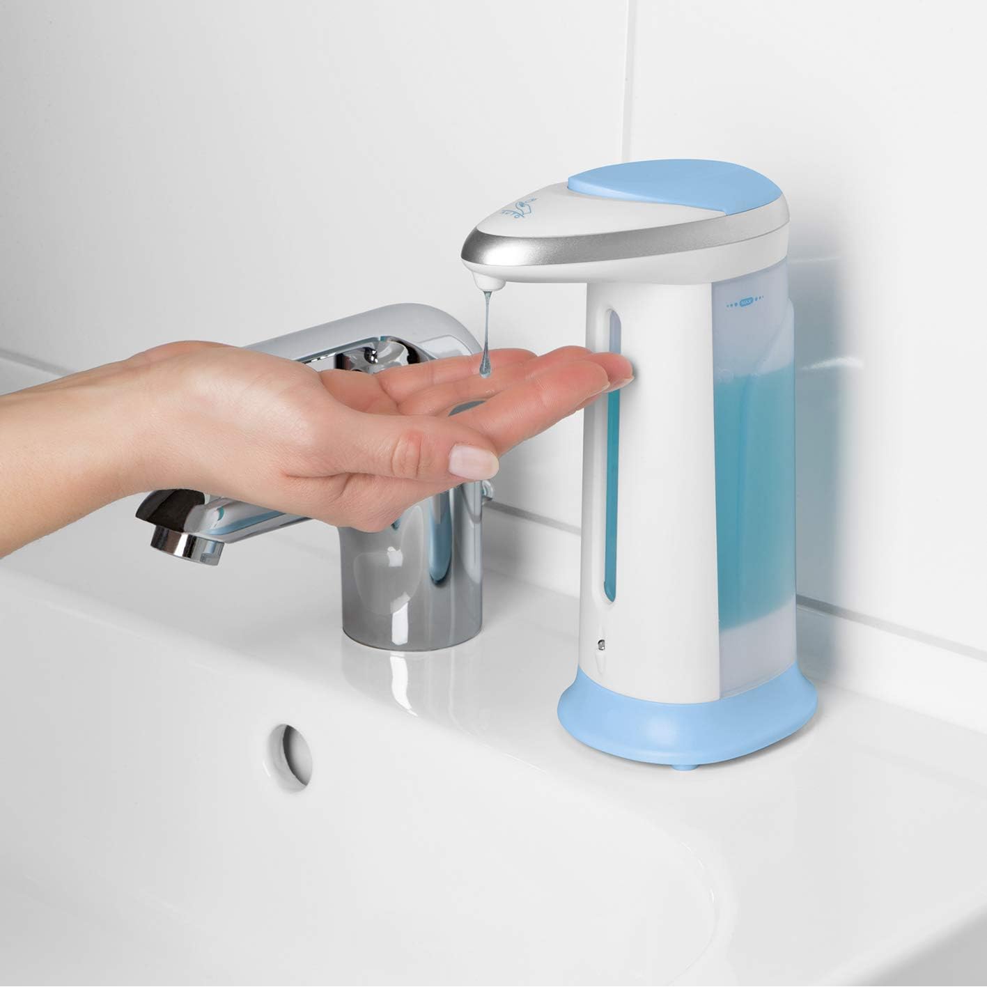 cleanmaxx automatischer Seifenspender, Desinfektionsmittel, Hand Flüssigseife, Spülseife, Seifenbehälter, 325ml — Ansicht 4