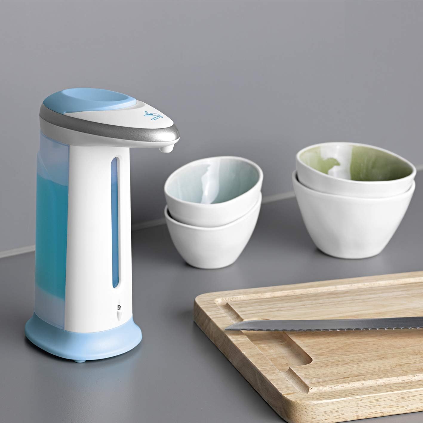 cleanmaxx automatischer Seifenspender, Desinfektionsmittel, Hand Flüssigseife, Spülseife, Seifenbehälter, 325ml — Ansicht 5