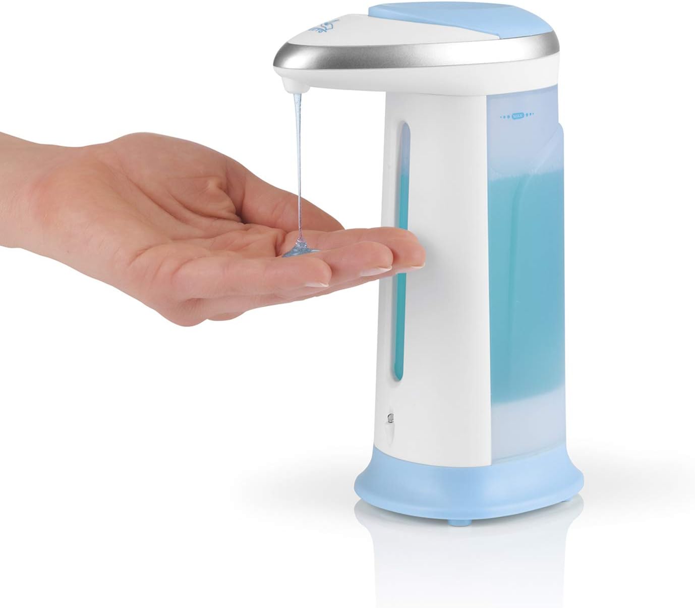 cleanmaxx automatischer Seifenspender, Desinfektionsmittel, Hand Flüssigseife, Spülseife, Seifenbehälter, 325ml
