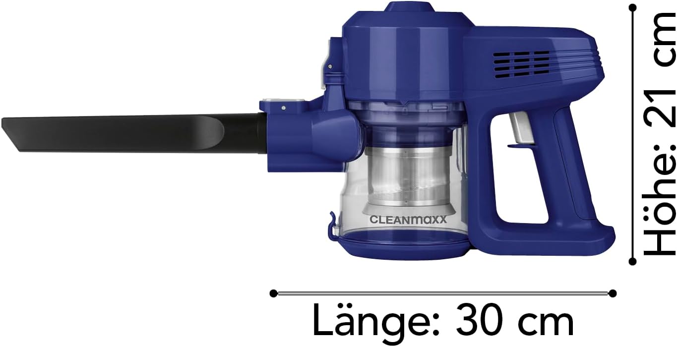 CLEANmaxx Kabelloser Hand- und Bodenstaubsauger | Flexible & kraftvolle Reinigung für EIN rundum sauberes Zuhause | Leistungsstark und einfach in der Handhabung Dank verstellbarem Teleskoprohr — Ansicht 6