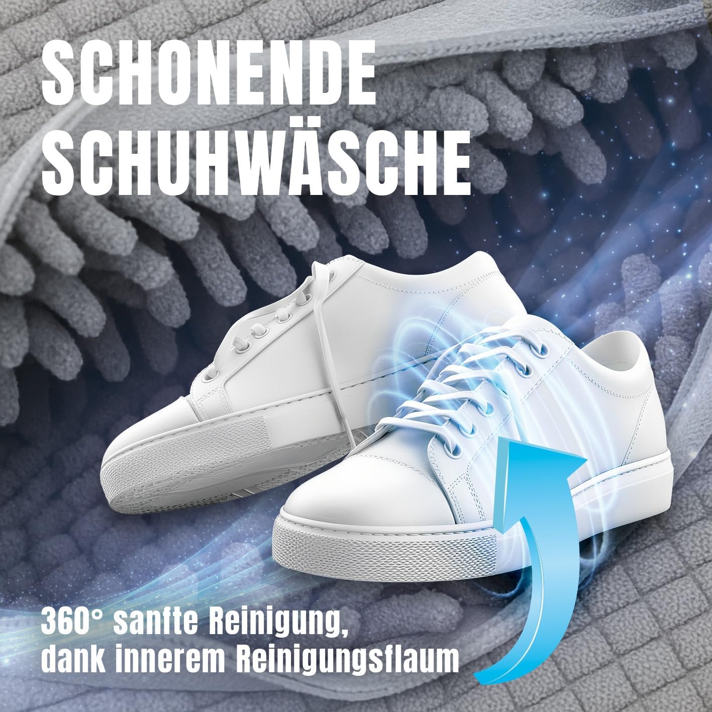 CLEANmaxx Schuhwaschbeutel – Gepolstertes Wäschenetz für Schuhe | Schuhbeutel waschmaschine, feinmaschig mit Reißverschluss, wiederverwendbar | ideal für Sneaker, Sportschuhe, Kinderschuhe u. v. m. — Ansicht 4