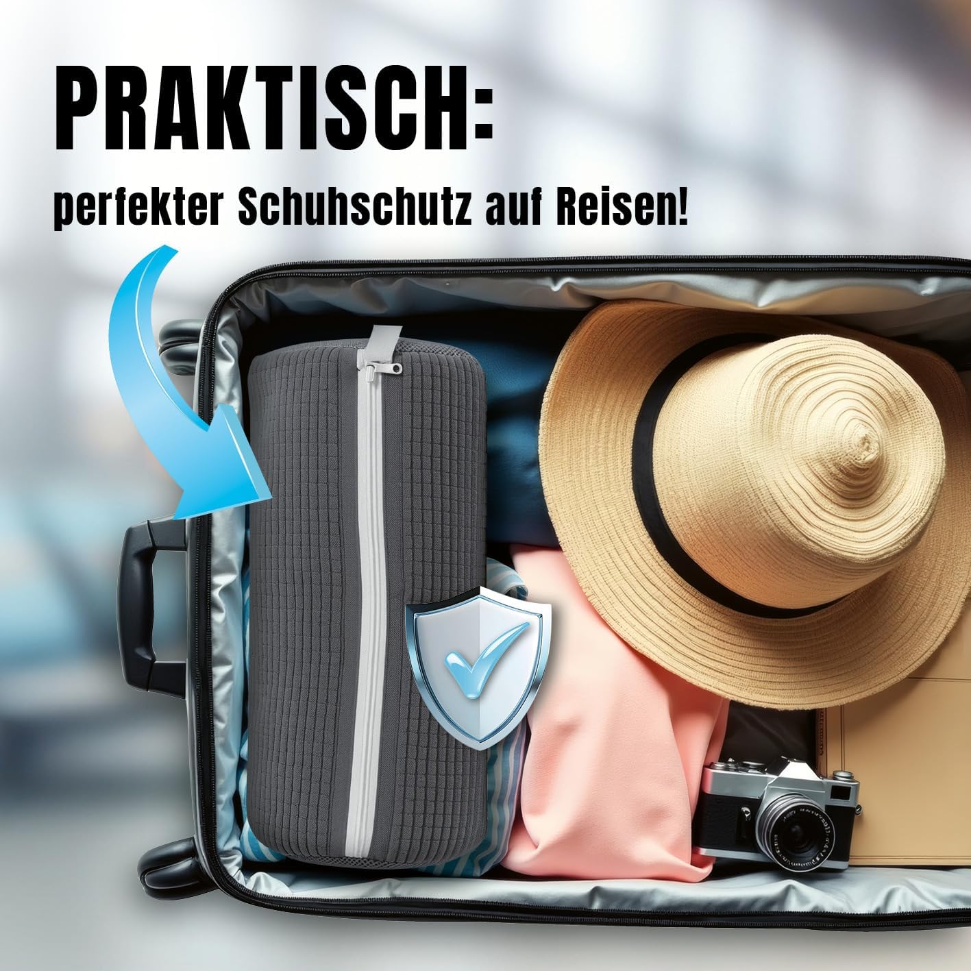 CLEANmaxx Schuhwaschbeutel – Gepolstertes Wäschenetz für Schuhe | Schuhbeutel waschmaschine, feinmaschig mit Reißverschluss, wiederverwendbar | ideal für Sneaker, Sportschuhe, Kinderschuhe u. v. m. — Ansicht 6