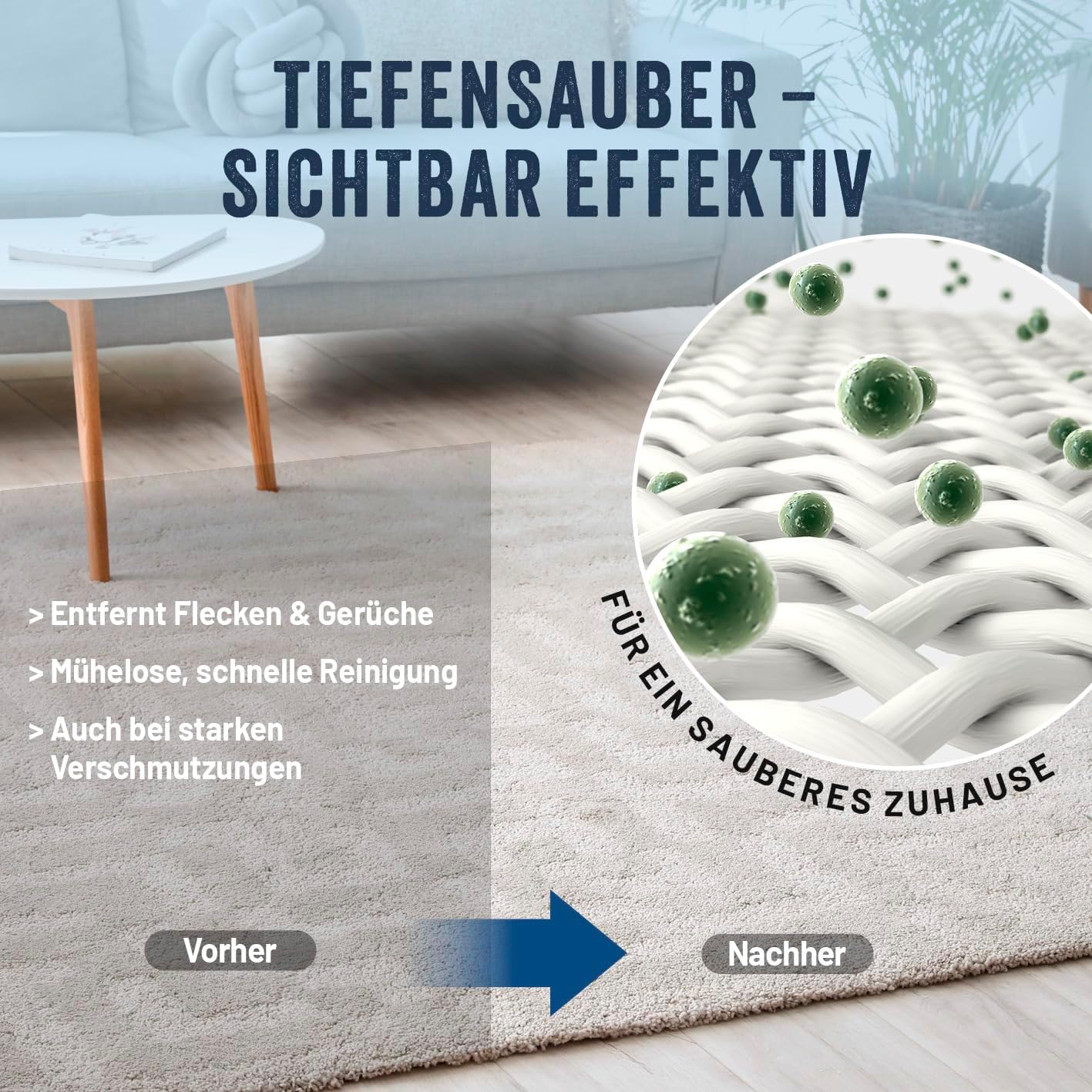 CLEANmaxx Teppich-Shampoo 1 x 1000 ml | Perfekte Kombination mit dem Hartboden- und Teppichreiniger PRO, auch für andere Wasch- und Teppichsauger geeignet | Spezialfleckenformel und Farbauffrischer — Ansicht 3